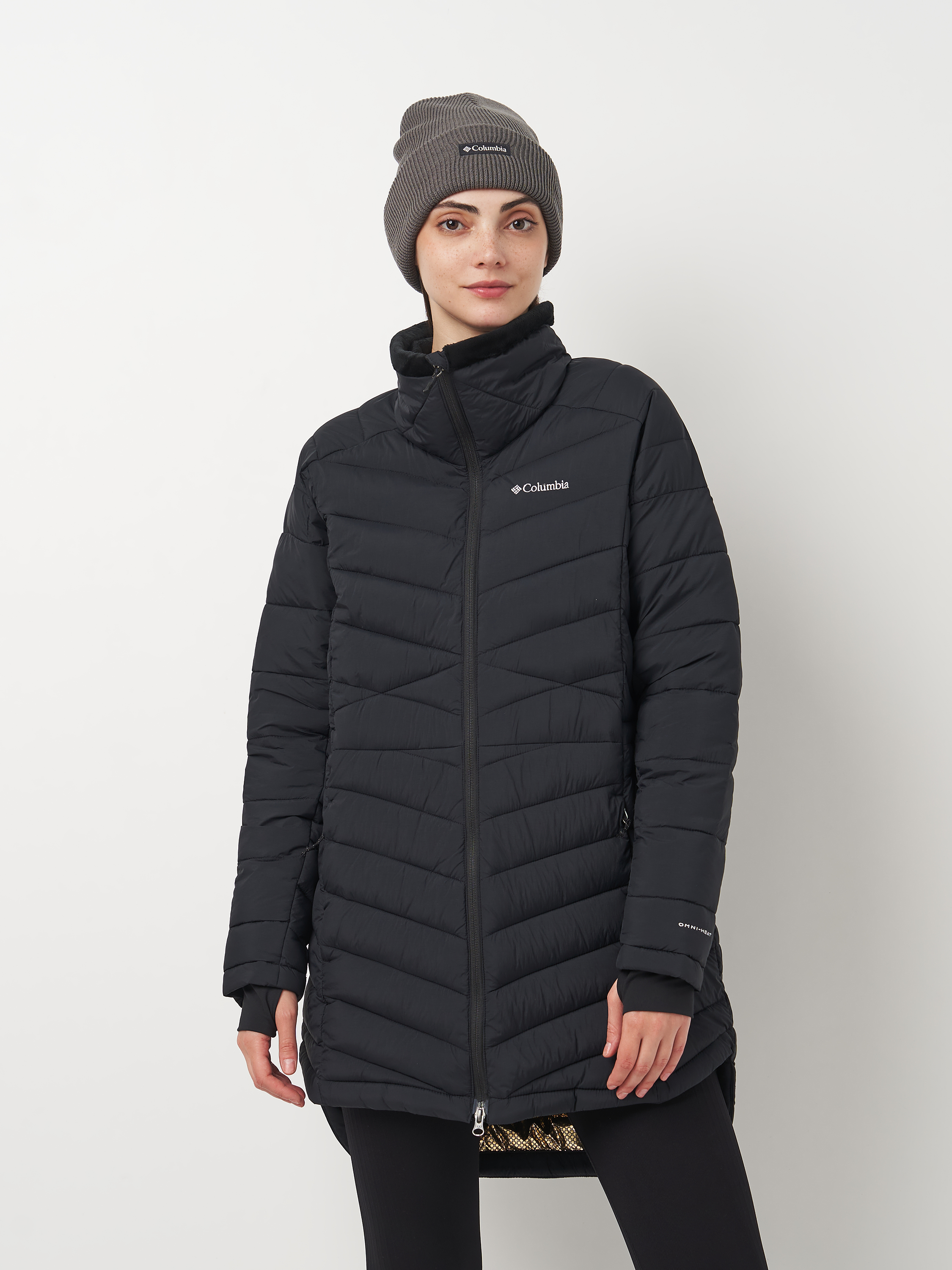 Акція на Куртка демісезонна подовжена жіноча Columbia Omni-Heat Joy Peak II Novelty Jacket 2089051-010 M Чорна від Rozetka