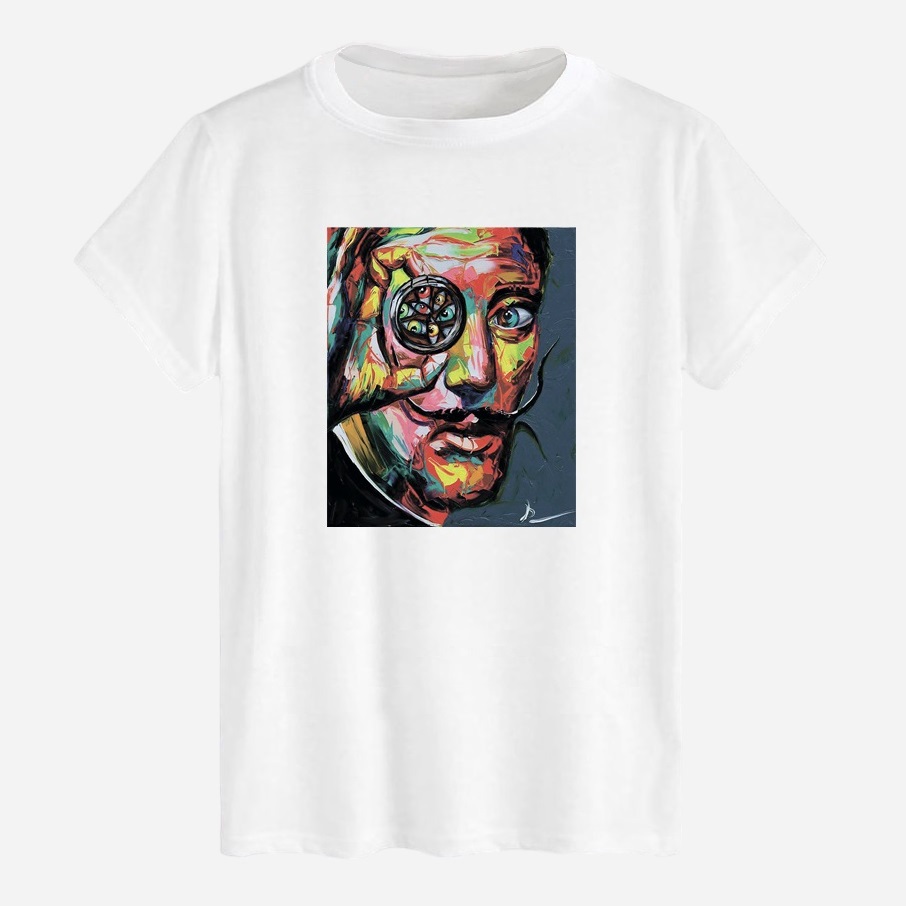 Акція на Футболка бавовняна довга чоловіча Likey Salvador Dali M150-0144 XL Біла від Rozetka