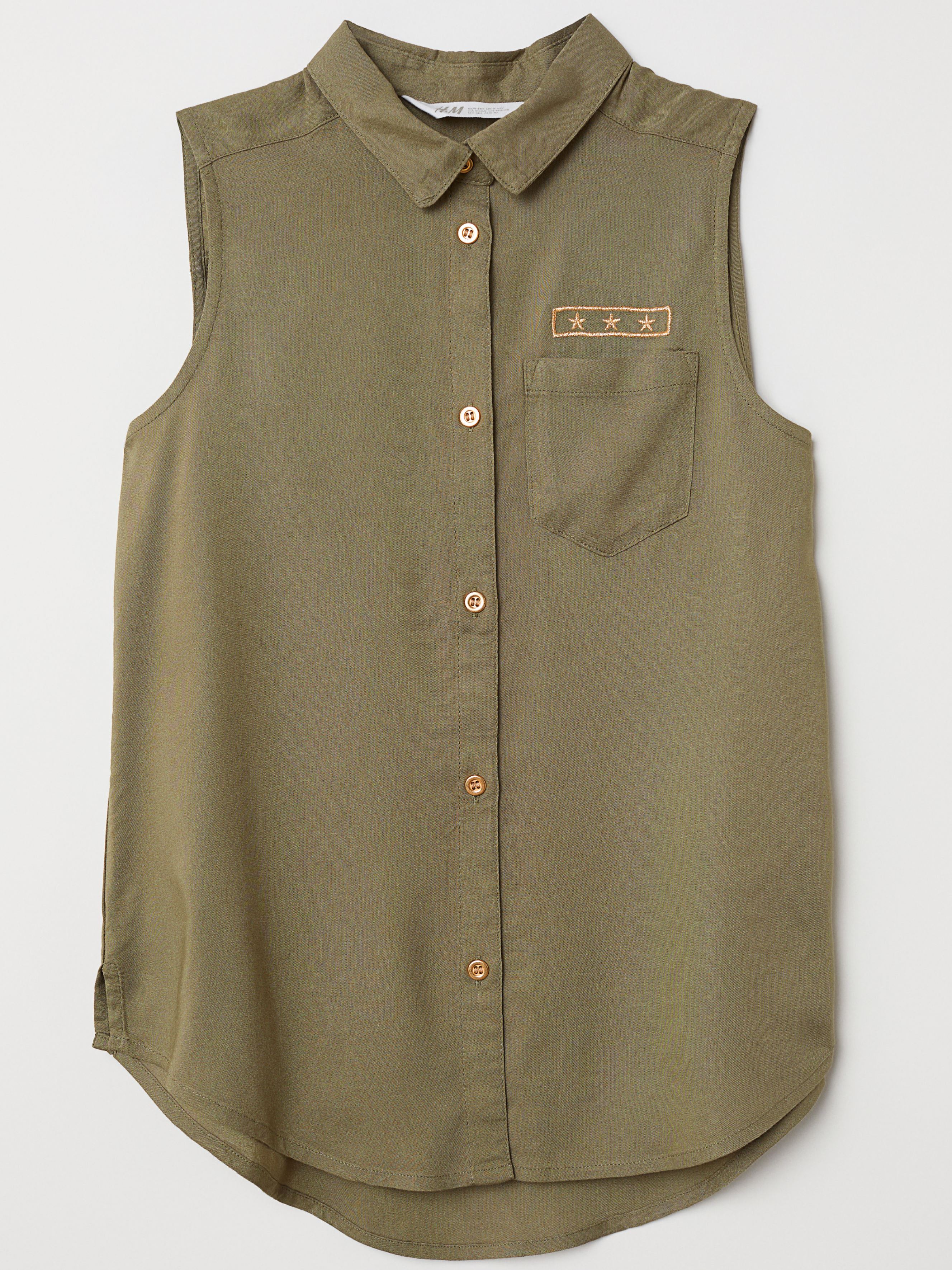 

Рубашка- безрукавка H&M 0641005 170 cm (59433170cm) Зеленый