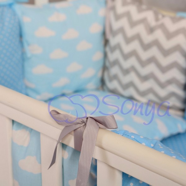 

Бортики в детскую кроватку Baby Design Облака