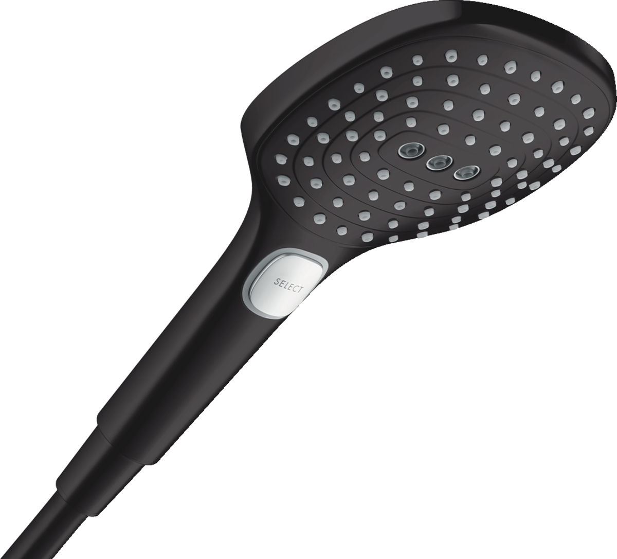

Ручная лейка HANSGROHE Raindance Select E 120 3jet 26520670 чёрная