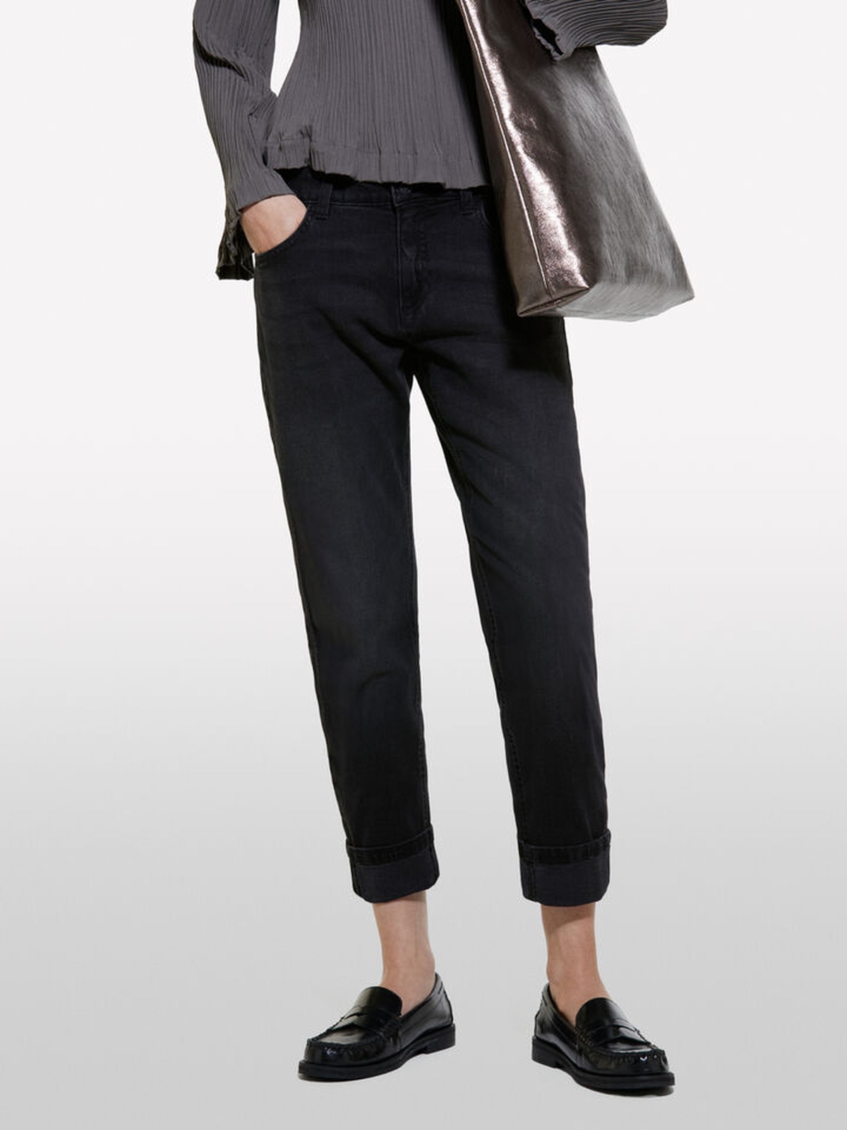 Акція на Джинси Boyfriend жіночі Sisley Trousers 44ZALE01J-800 26 Чорні від Rozetka