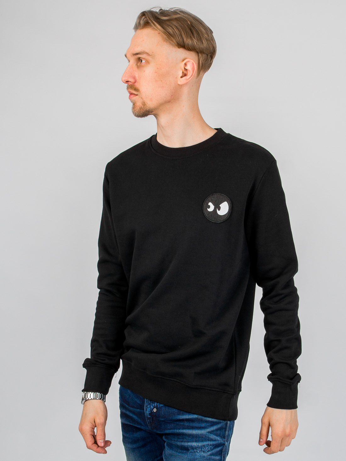 

Свитшот с нашивкой на груди Alexander McQueen 270220/5 M Черный