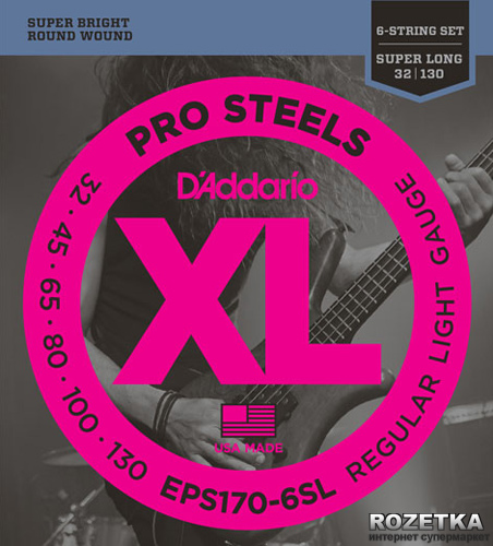 

D'Addario EPS170-6SL XL ProSteels 6-String Light (32-130)