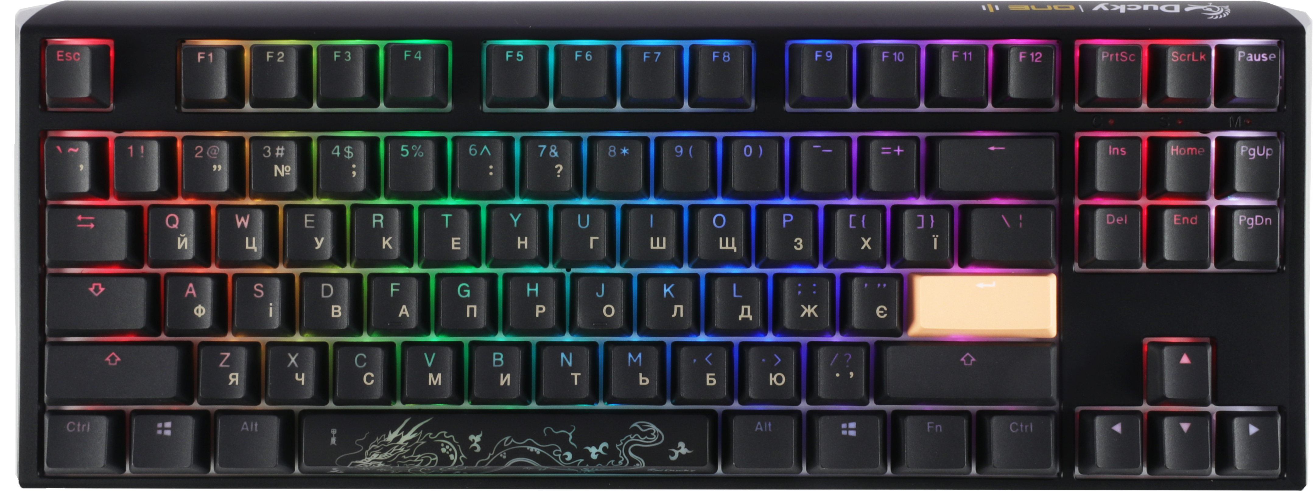 Клавиатура проводная Ducky One 3 TKL Cherry MX Speed Silver RGB UA