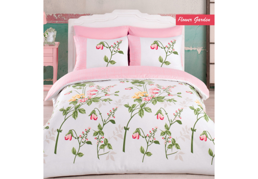 

Комплект постельного белья Majoli Flower Garden v1 200x220 Разноцветный