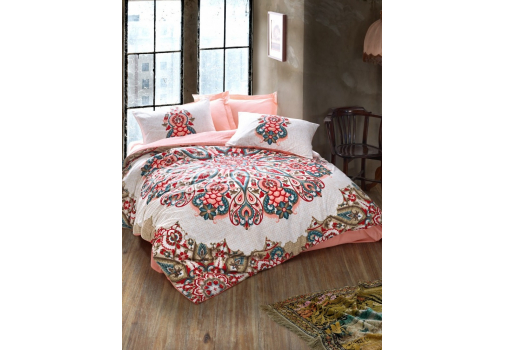 

Постельное бельё Cotton Box Orient Harsa Pudra 200x220 Разноцветный