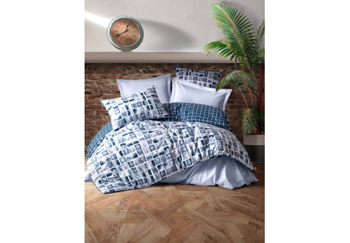 

Комплект постельного белья Cotton box Minimal Palo Mavi 200x220 Разноцветный