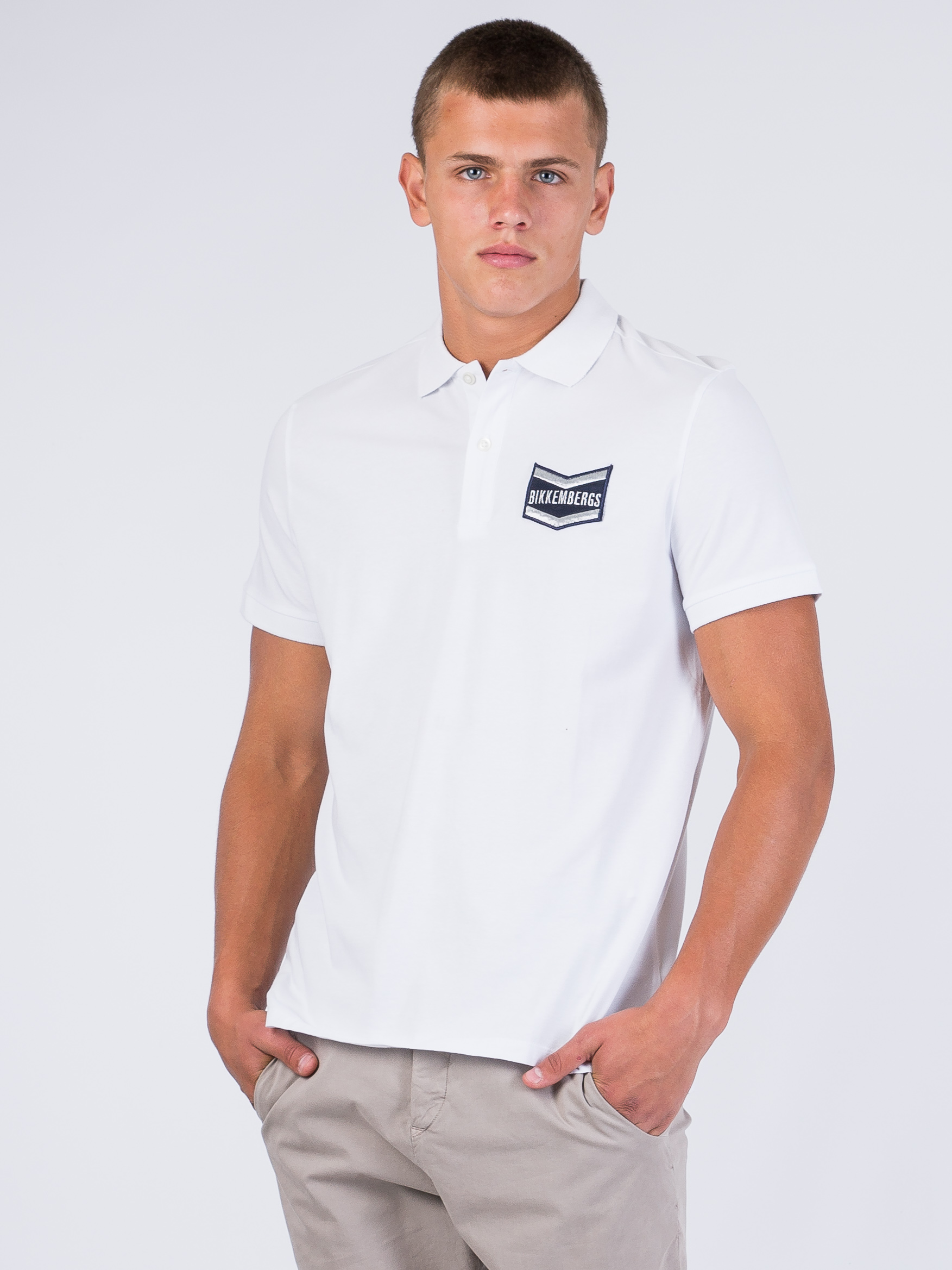 

Поло с нашивкой-логотипом Bikkembergs C801000E1815  Белый, Поло с нашивкой-логотипом Bikkembergs C801000E1815 M Белый