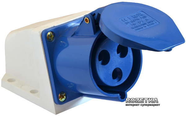 Силовая розетка стационарная АСКО-УКРЕМ ГC 32А/3 2Р+РЕ (123 ...