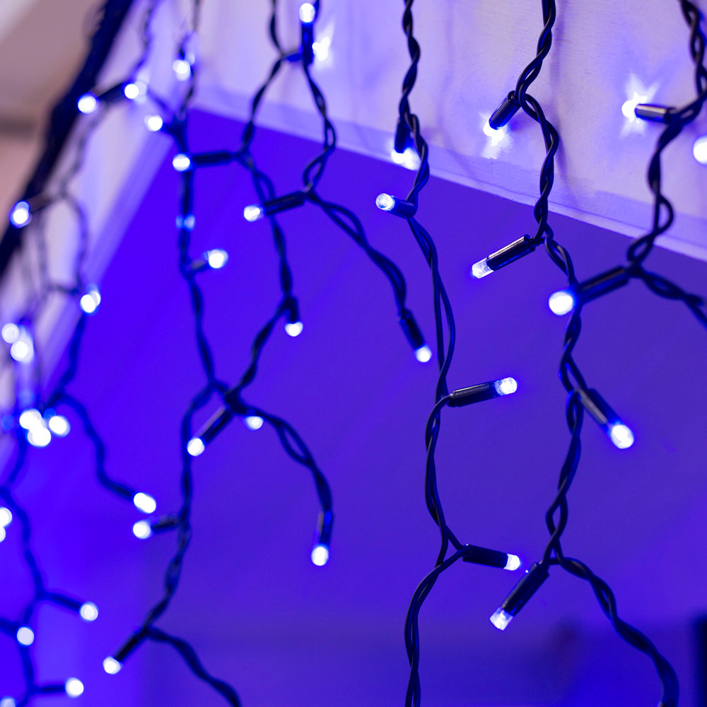 

Уличная новогодняя гирлянда Xmas В-2 120 LED Бахрома. Синяя 5х0.5 м Соединительная наружная гирлянда (1008220-Blue-1)