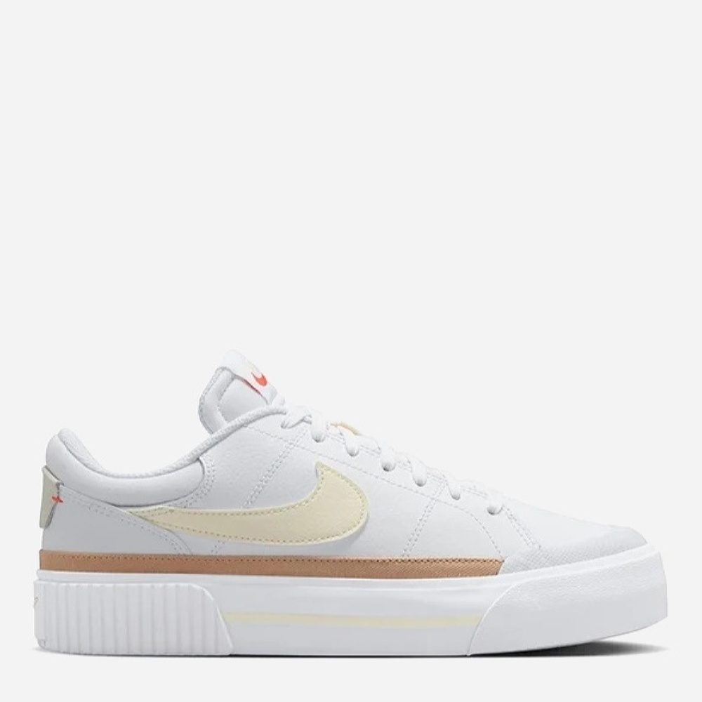 Акція на Жіночі кеди низькі Nike Court Legacy Lift DM7590-106 37.5 (6.5US) 23.5 см Білі від Rozetka