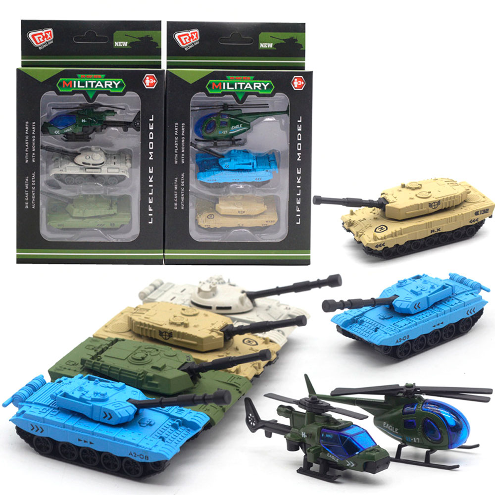 

Набор детской военной техники Military 3+3, в наборе 6 машинок, mixcolor Voltronic Life Like