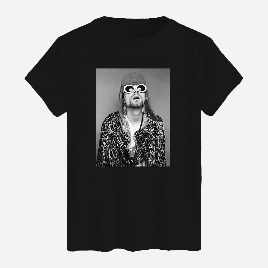 Акція на Футболка бавовняна довга чоловіча Likey Kurt Cobain M150-0411 XL Чорна від Rozetka