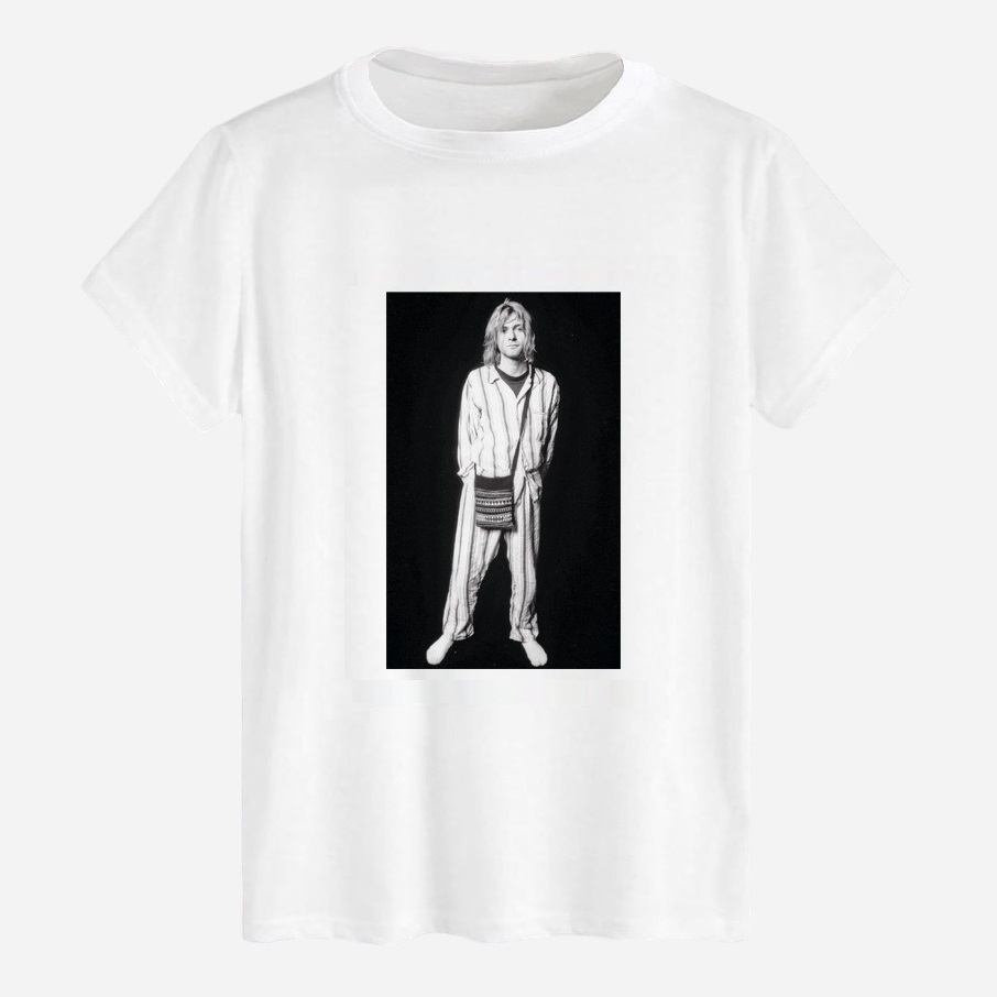 Акція на Футболка бавовняна довга чоловіча Likey Kurt Cobain M150-0412 XXL Біла від Rozetka