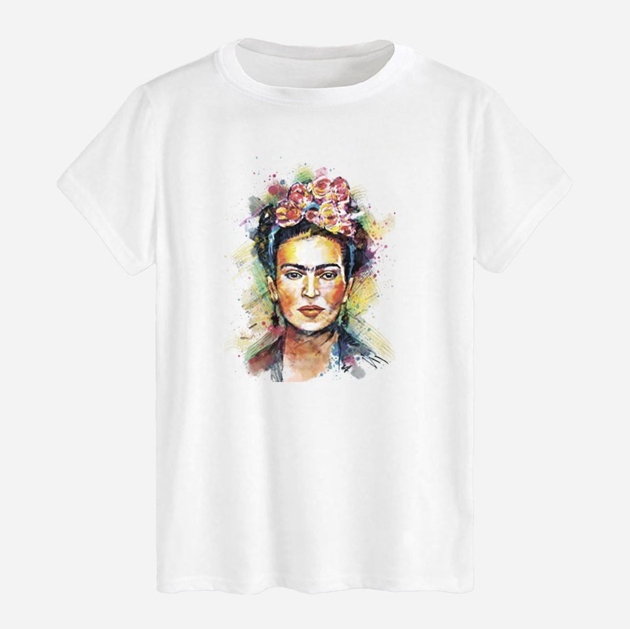 Акція на Футболка бавовняна довга чоловіча Likey Frida Kahlo - Фріда Кало M150-0131 L Біла від Rozetka