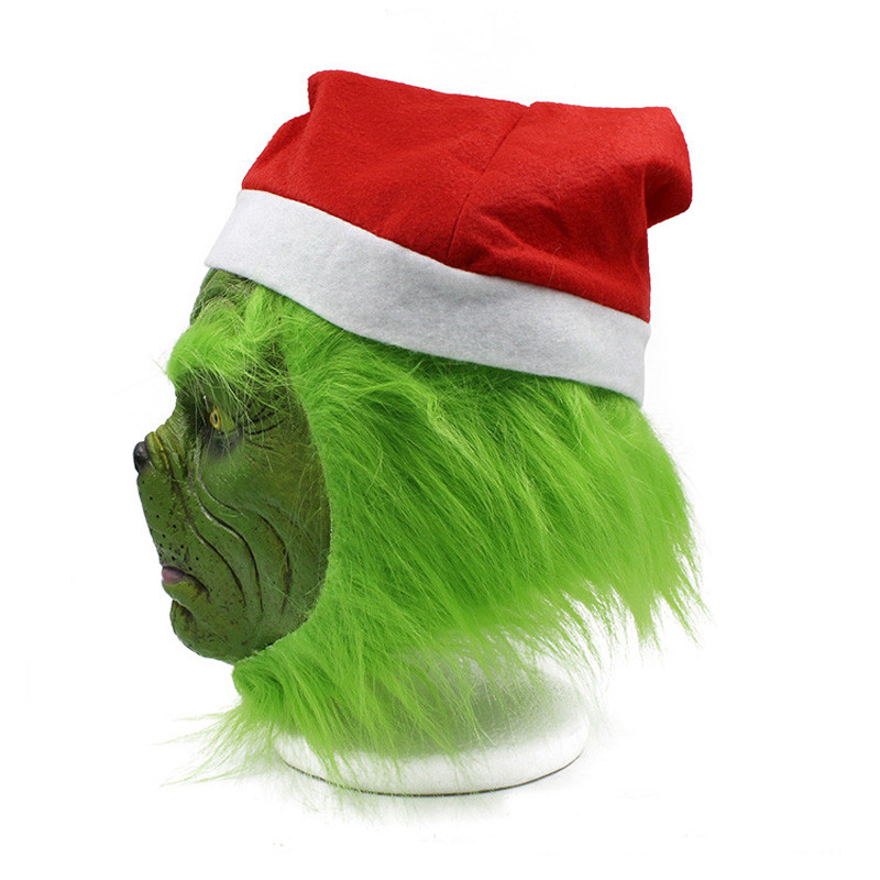 

Маска латексная Гринч Grinch, размер универсальный, для детей и взрослых, для маскарада, карнавала, вечеринки
