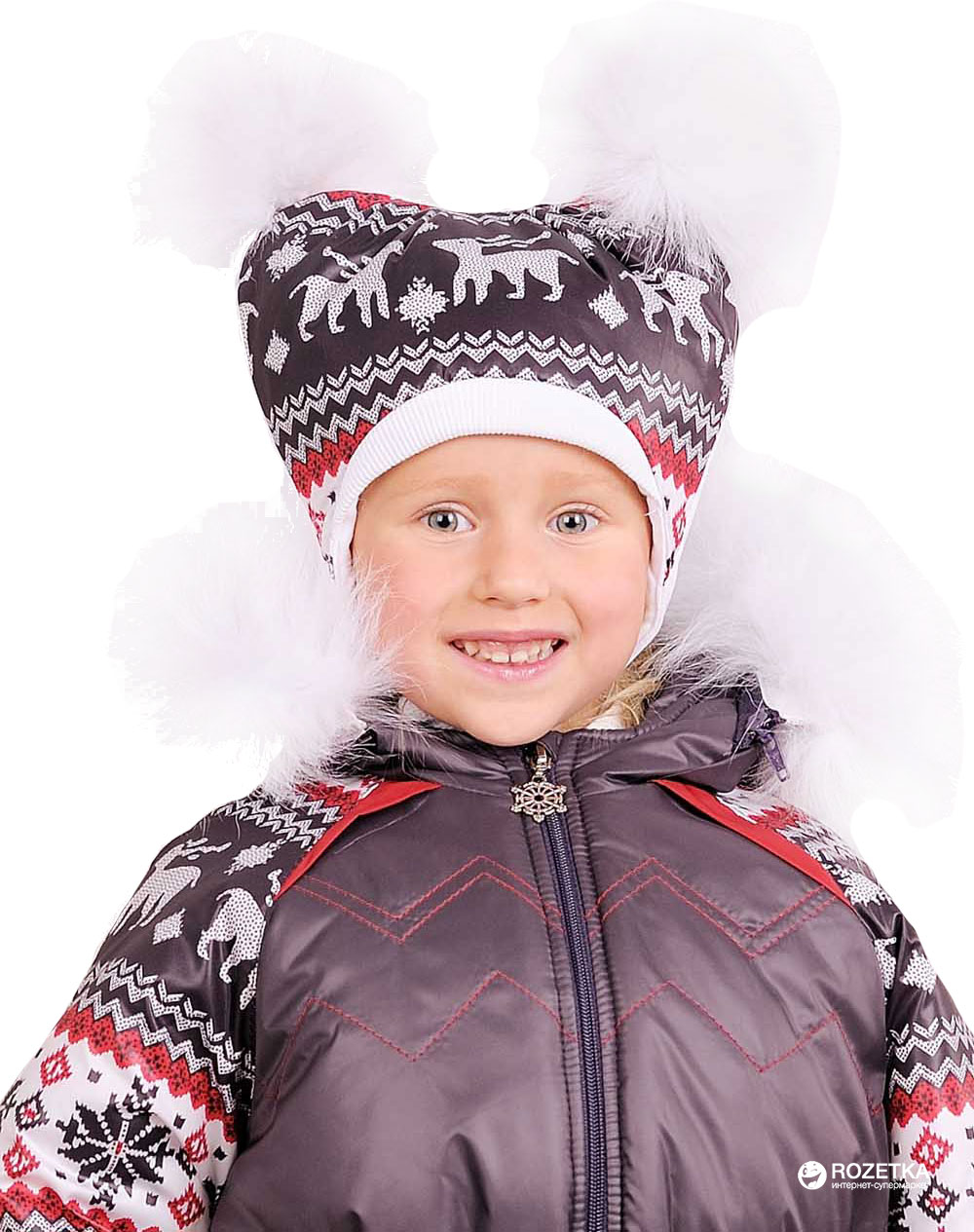 

Зимняя шапка Модный карапуз 03-00464 48-50 см Красная