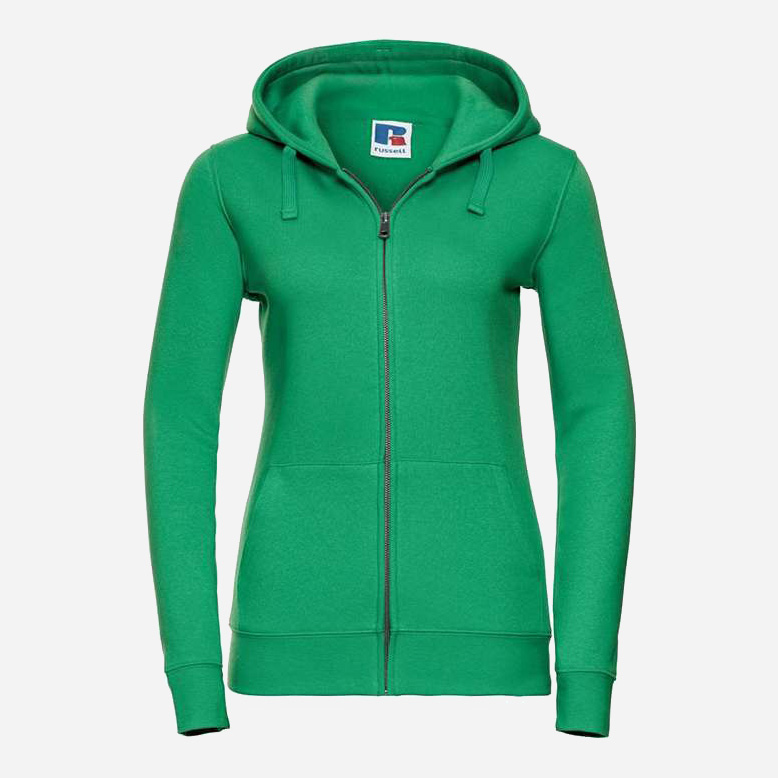 Акція на Толстовка на блискавці з капюшоном жіноча Russell Premium Authentic Zipped Hooded 0R266F XS Зелена від Rozetka