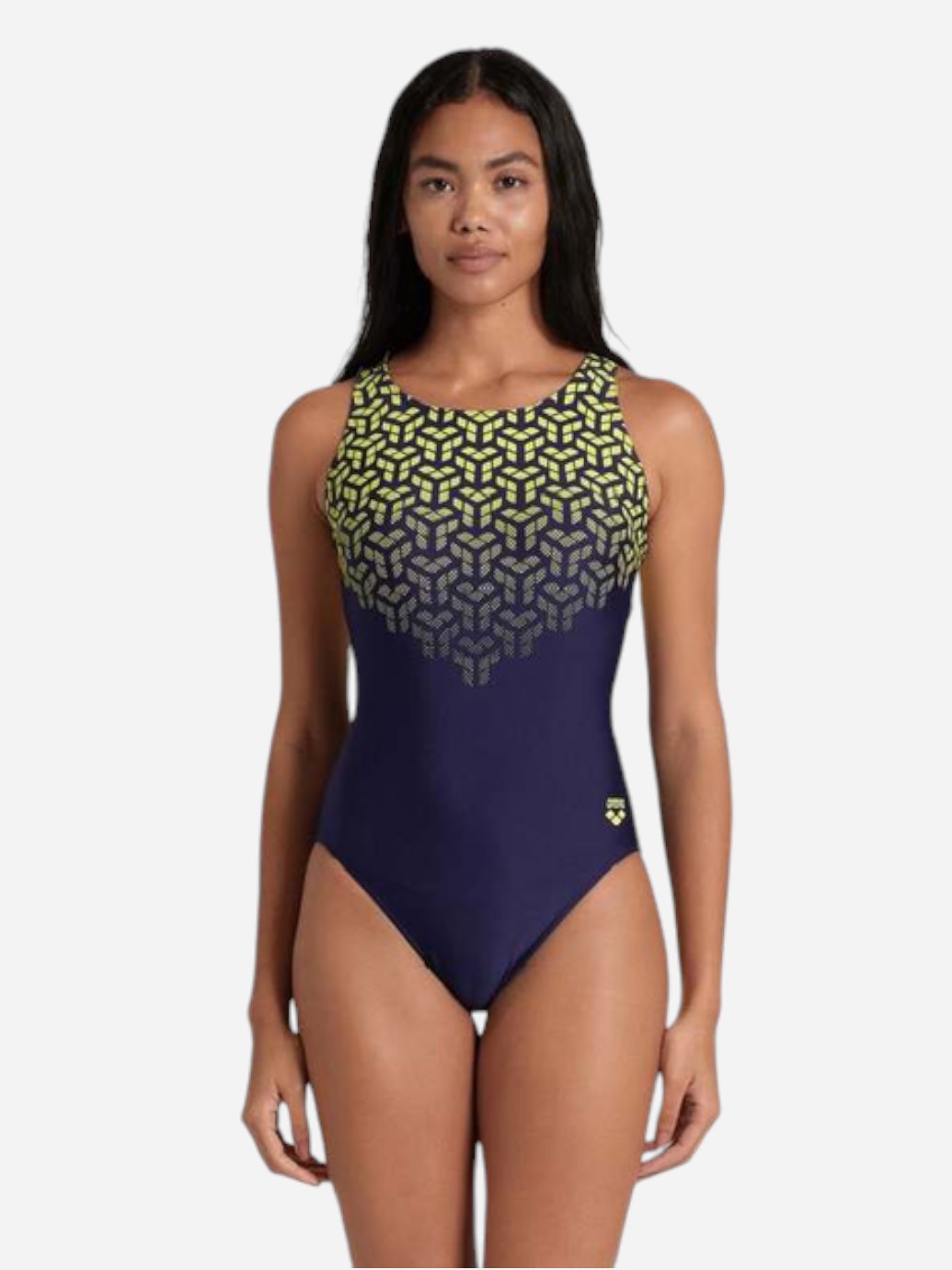 Акція на Купальник суцільний жіночий Arena Kikko V Swimsuit V Back Graphi 006650-760 36 Темно-зелений від Rozetka