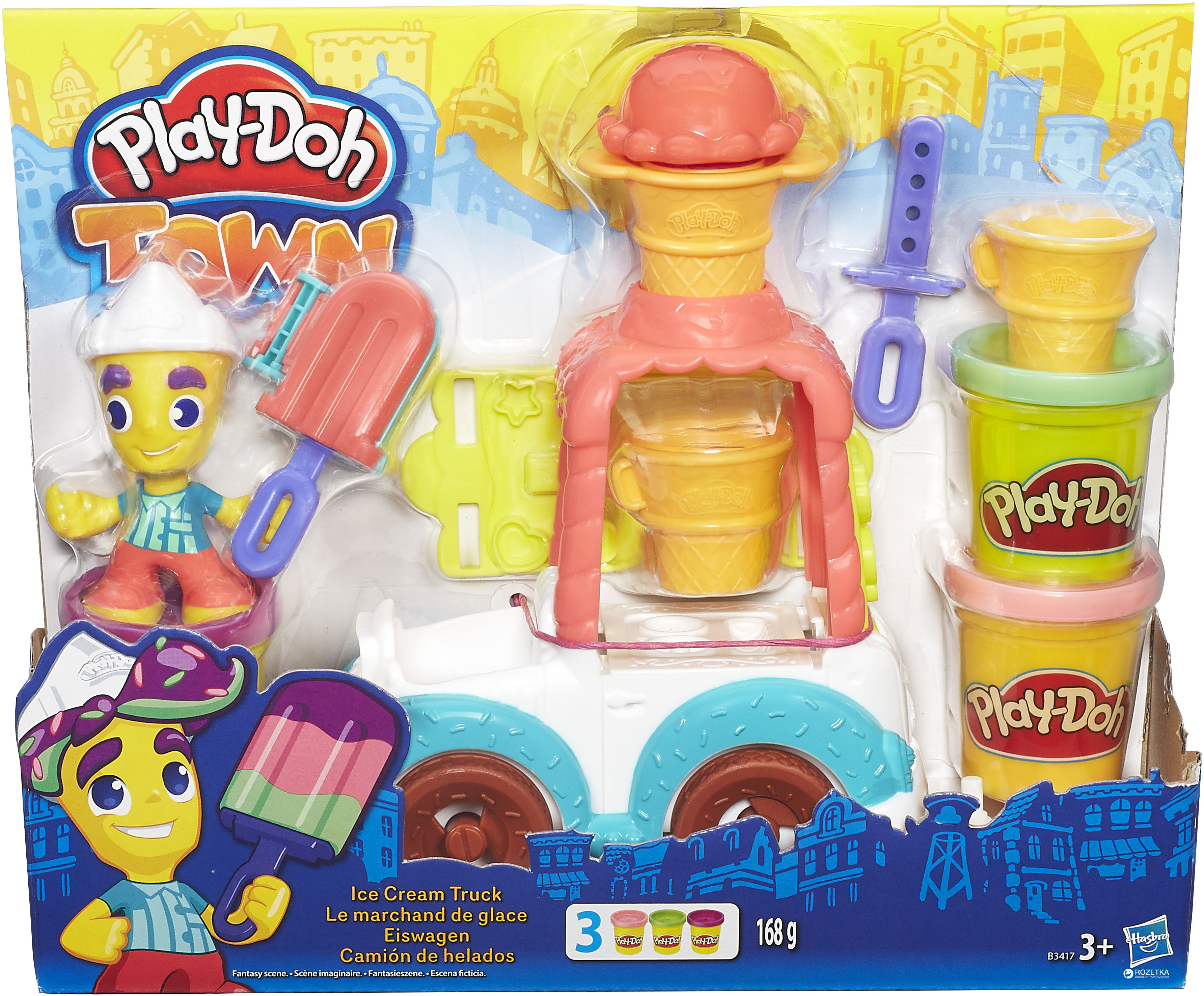 Игровой набор Play-Doh Город Грузовичок с мороженым (B3417) – низкие ...