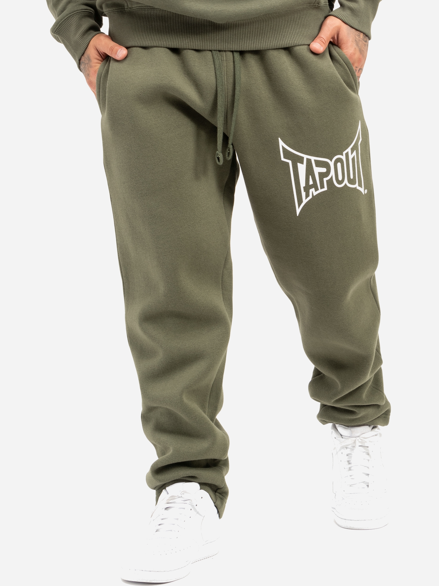 Акція на Спортивні штани чоловічі Tapout Lifestyle basic jogger 940008 M Оливкові від Rozetka