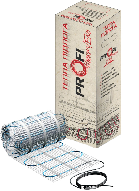 

Теплый пол ProfiTherm Eko двухжильный мат 935 Вт 6 м² (0.5х12 м) (70208643)