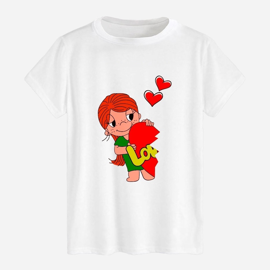 Акція на Футболка бавовняна довга чоловіча Likey Love is girl M150-0231 3XL Біла від Rozetka