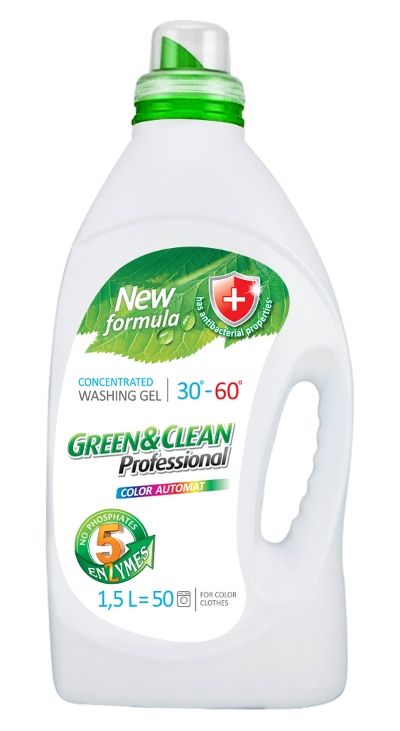 

Гель для стирки цветной одежды Green&Clean Professional 1.5 л