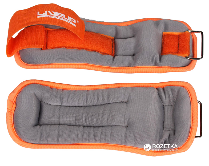 

Утяжелители LiveUp Wrist/Ankle Weights 2 шт по 0.5 кг Orange-Grey (LS3049-05)