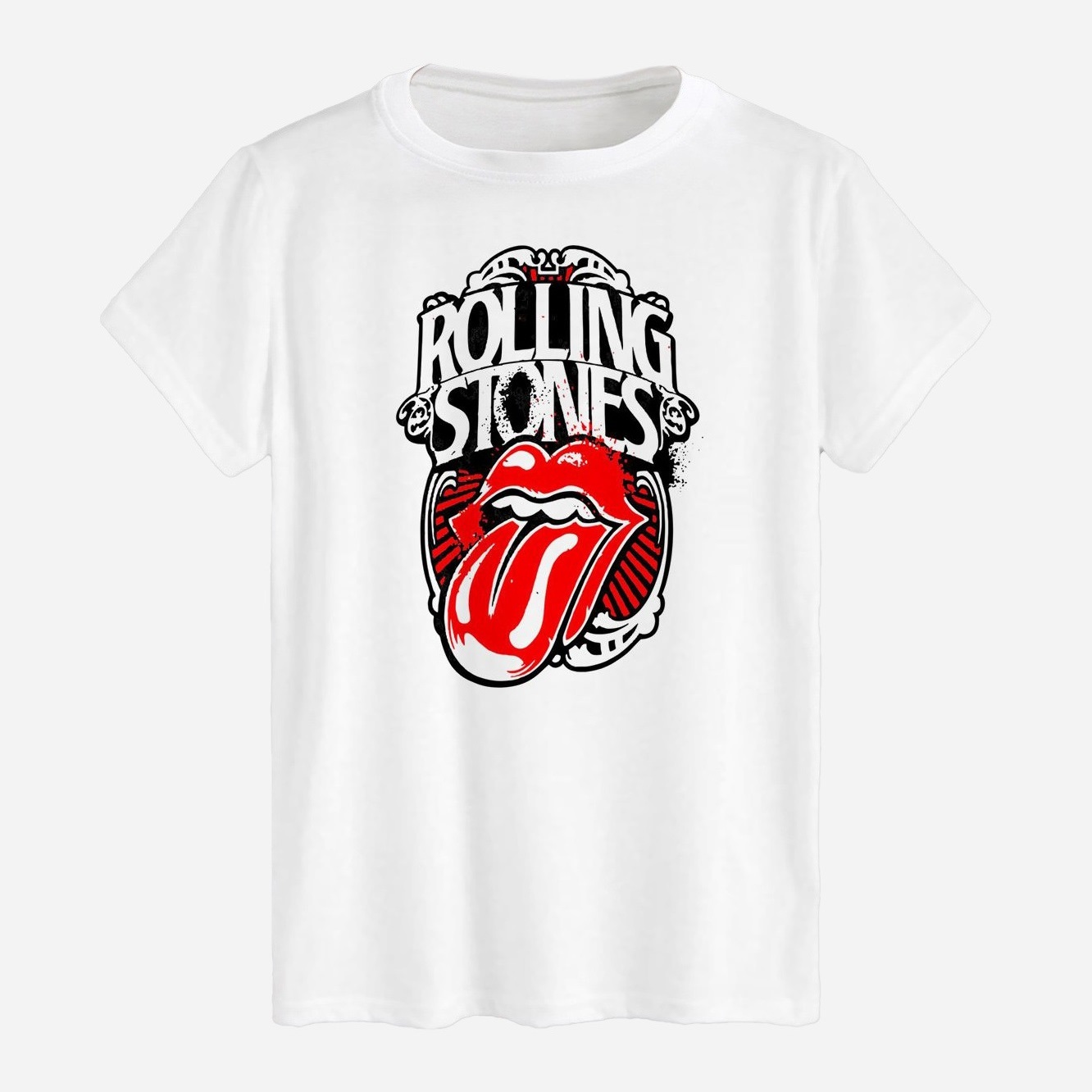 Акція на Футболка бавовняна довга чоловіча Likey Rolling Stones M150-0424 M Біла від Rozetka