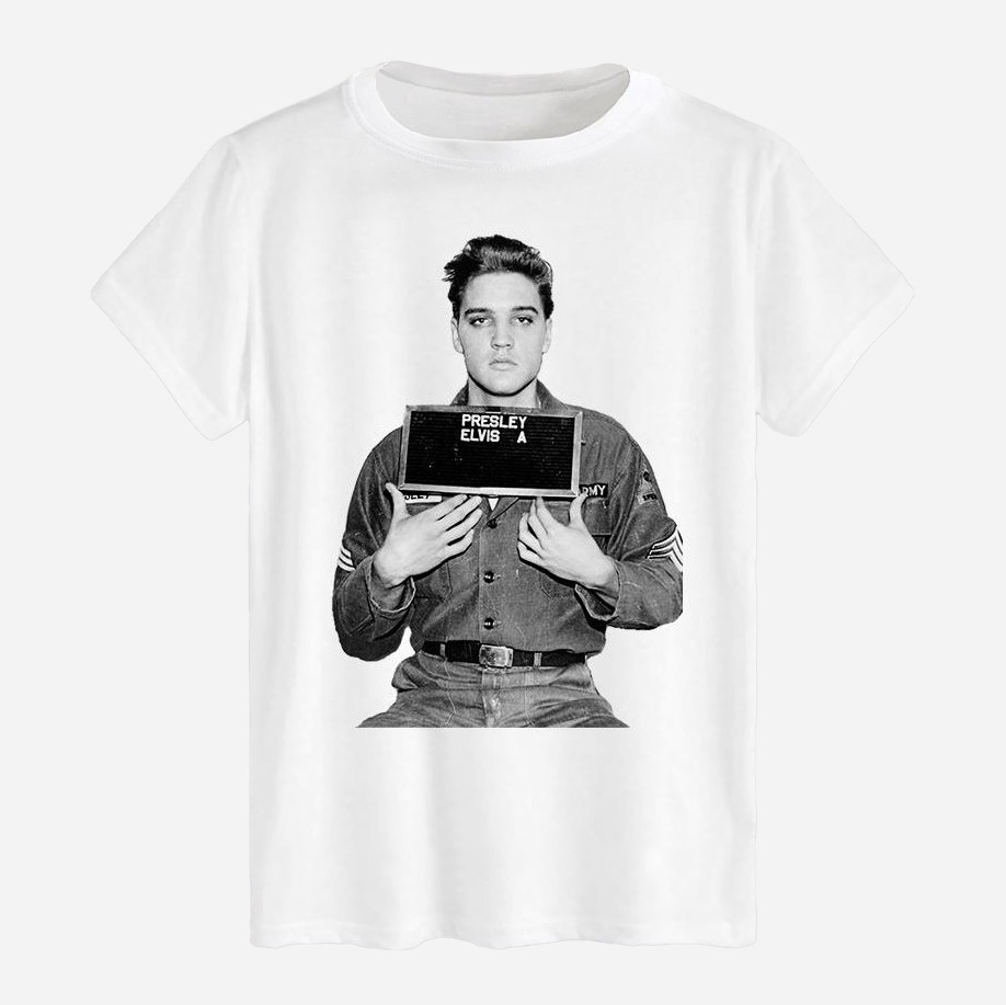 Акція на Футболка бавовняна довга чоловіча Likey Elvis Aaron Presley M150-0403 3XL Біла від Rozetka