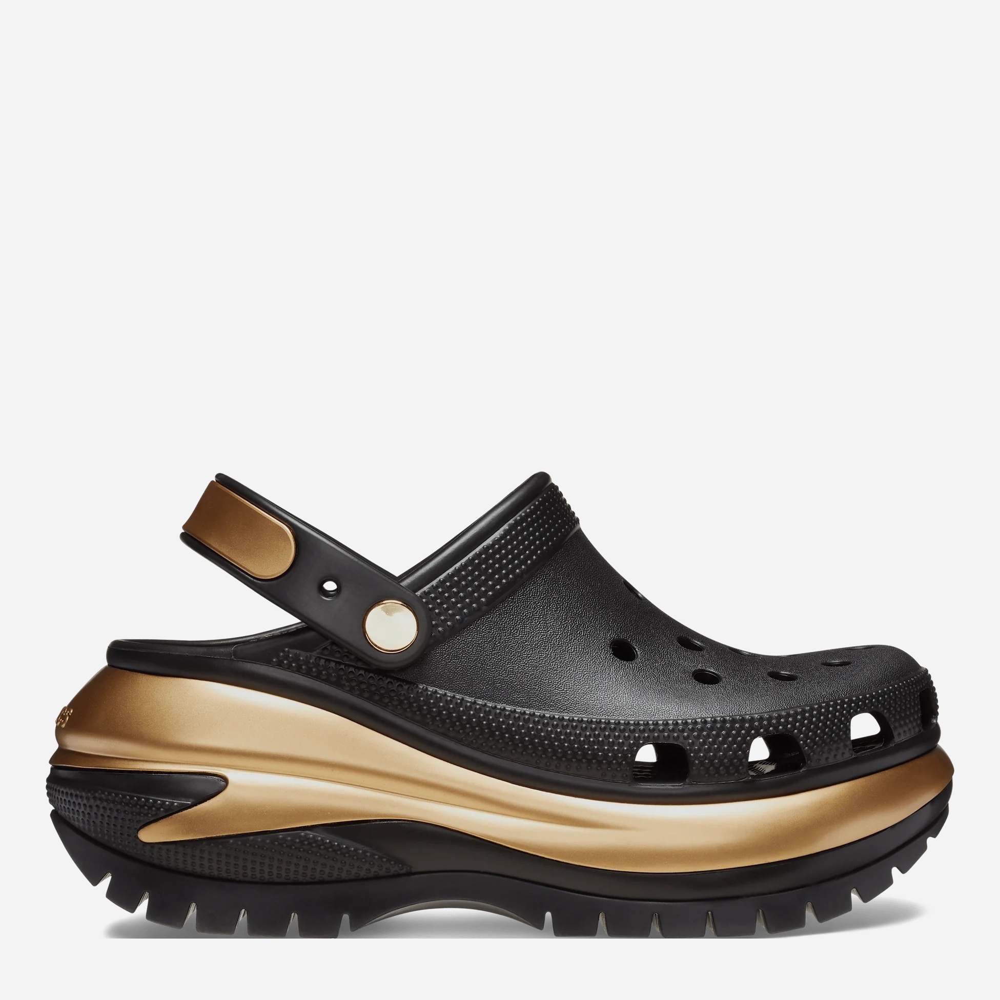 Акція на Жіночі крокси Crocs Mega Crush Metallic 210368-072 39-40 (M7/W9) 25 см Black/Gold від Rozetka