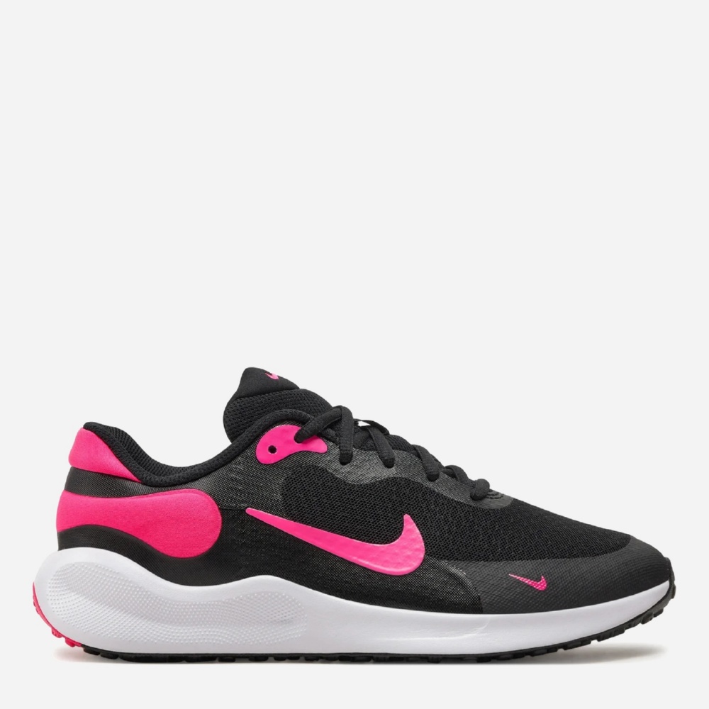 Акція на Дитячі кросівки для дівчинки Nike Revolution 7 (Gs) FB7689-002 33 (1.5Y) Чорні від Rozetka