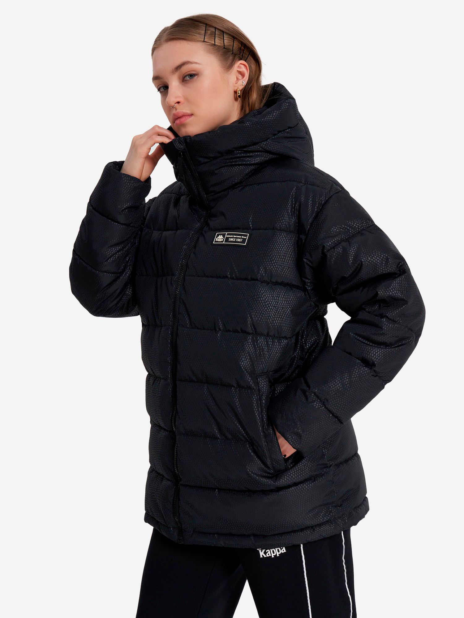 Акція на Куртка зимова жіноча Kappa Women's jacket 131696-99 50-52 Чорна від Rozetka