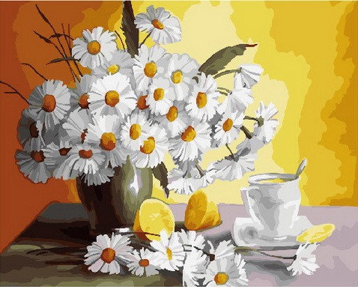 

Картина по номерам BrushMe Лимоны и ромашки 40*50 см (в коробке) арт.BRM29442