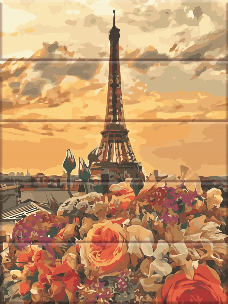 

Картина по номерам ArtStory Эйфелева башня 40*30 см на дереве (в коробке) арт.ASW100