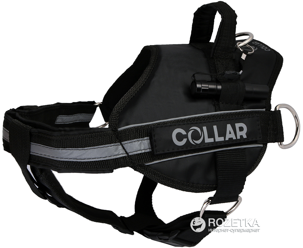 

Шлея Collar DogExtremе Police N4 с фонариком 70-100 см Черная (07071)