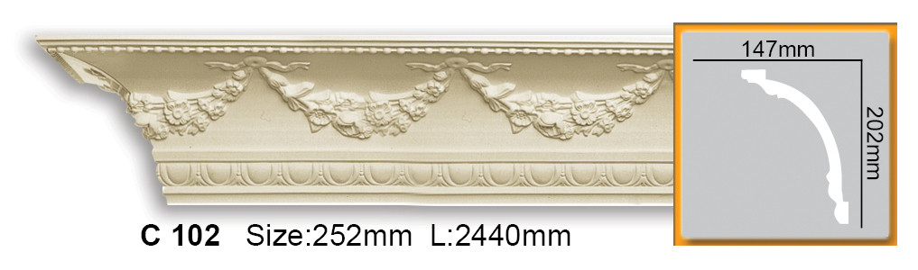 

Карниз с орнаментом Gaudi Decor C 102