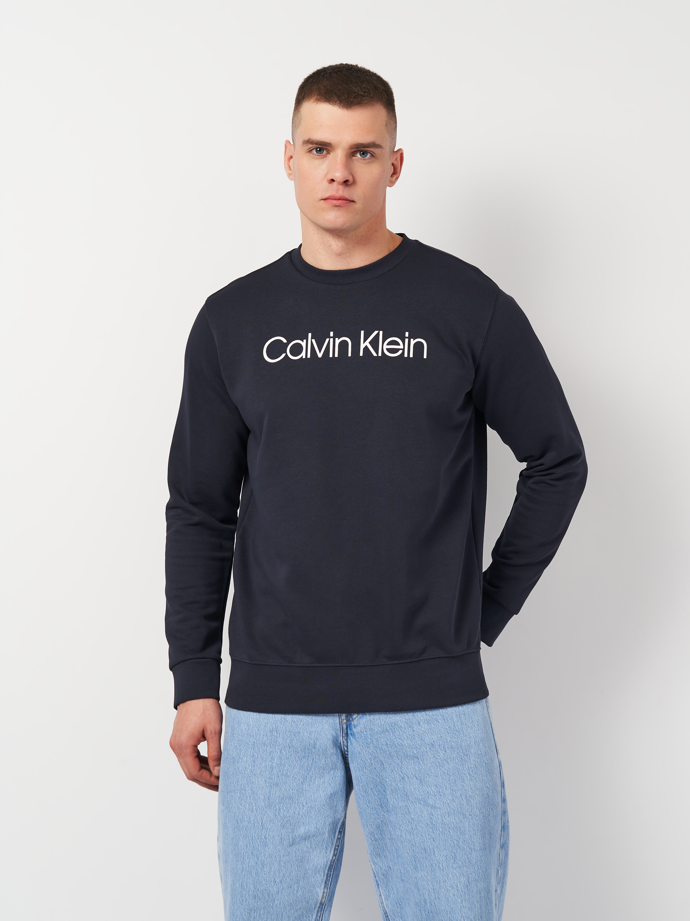 Акція на Світшот чоловічий Calvin Klein Jeans 11385.2 S Темно-синій від Rozetka