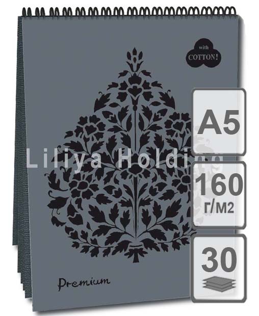 

Блокнот для пастели Лилия Холдинг Premium Graphitе А5 160г 30л