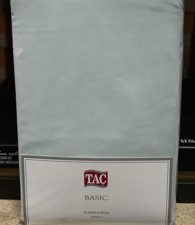 

Пододеяльник Tac Basic полуторный 160*220 см ментол арт.TAC60232225