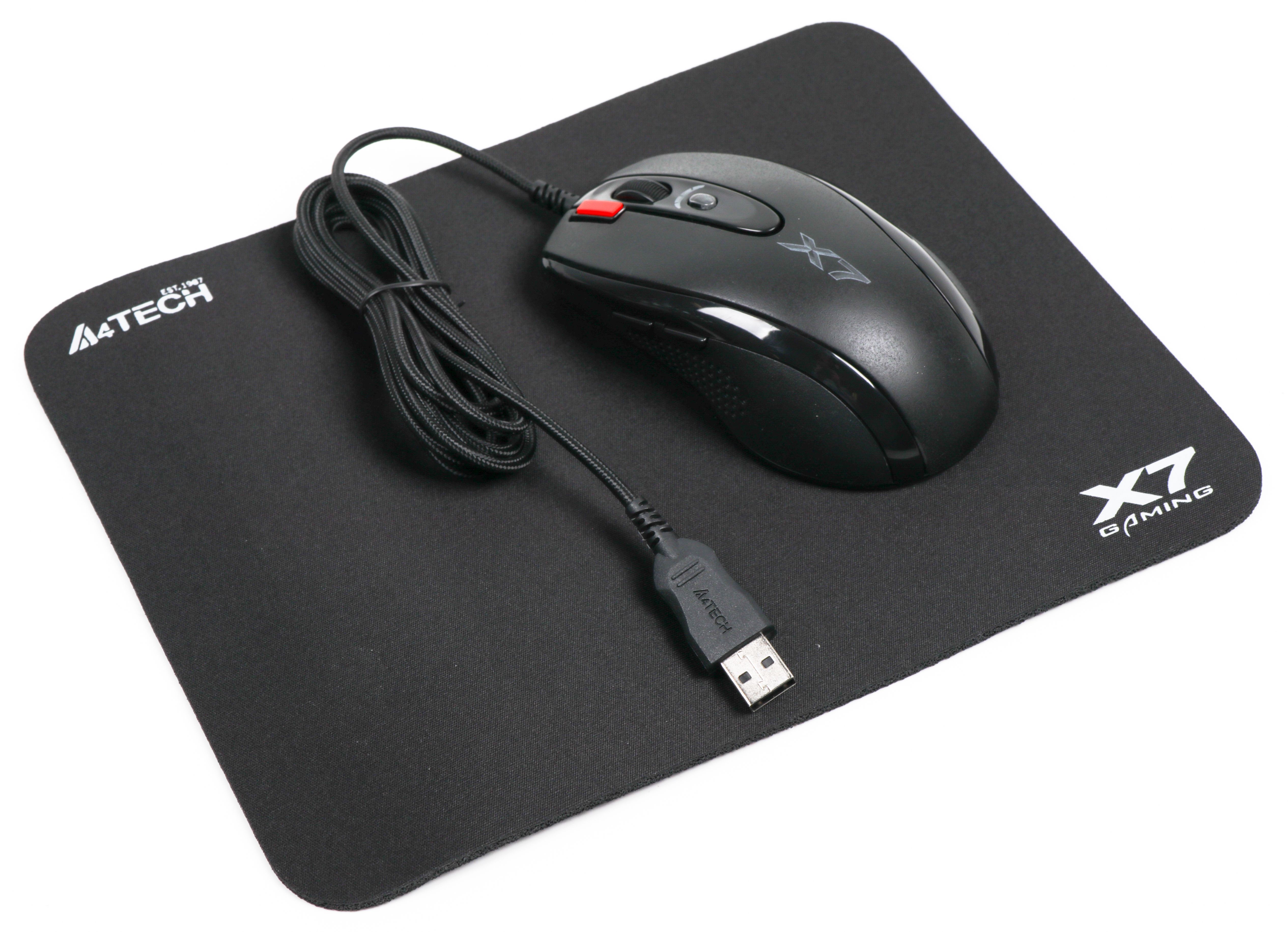 Комплект A4Tech X-7120: Мышь X-710BK USB Black + игровая