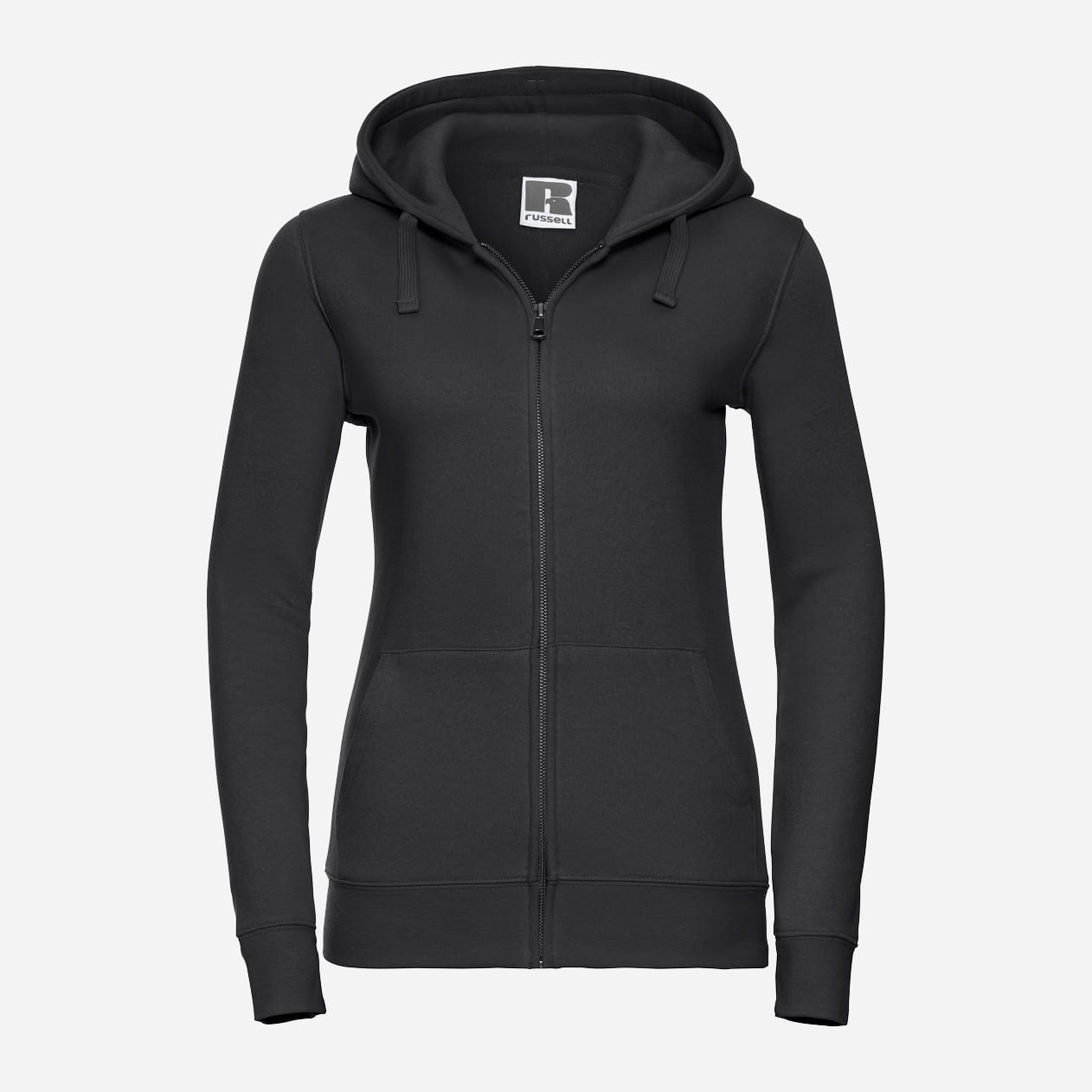 Акція на Толстовка на блискавці з капюшоном жіноча Russell Premium Authentic Zipped Hooded 0R266F XL Чорна від Rozetka