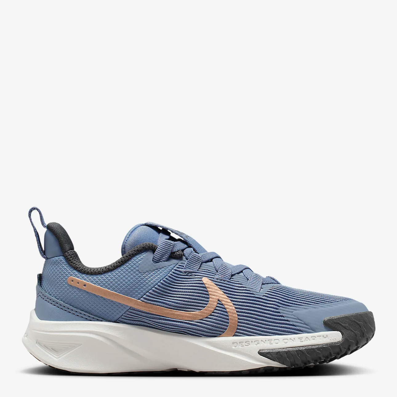 Акція на Дитячі кросівки для хлопчика Nike Star Runner 4 Nn (Ps) DX7614-405 28 (11C) Блакитні від Rozetka