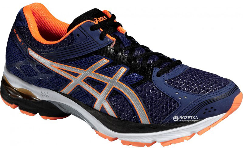 ASICS Gel Pulse 7 T5F1N 5093 40.5 26.5 Blk Gry Oran