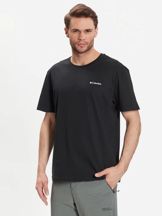 Акція на Футболка бавовняна чоловіча Columbia CSC Basic Logo Short Sleeve 1680053022 XXL Чорна від Rozetka