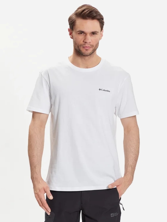 Акція на Футболка бавовняна чоловіча Columbia CSC Basic Logo Short Sleeve 1680053112 L Біла від Rozetka