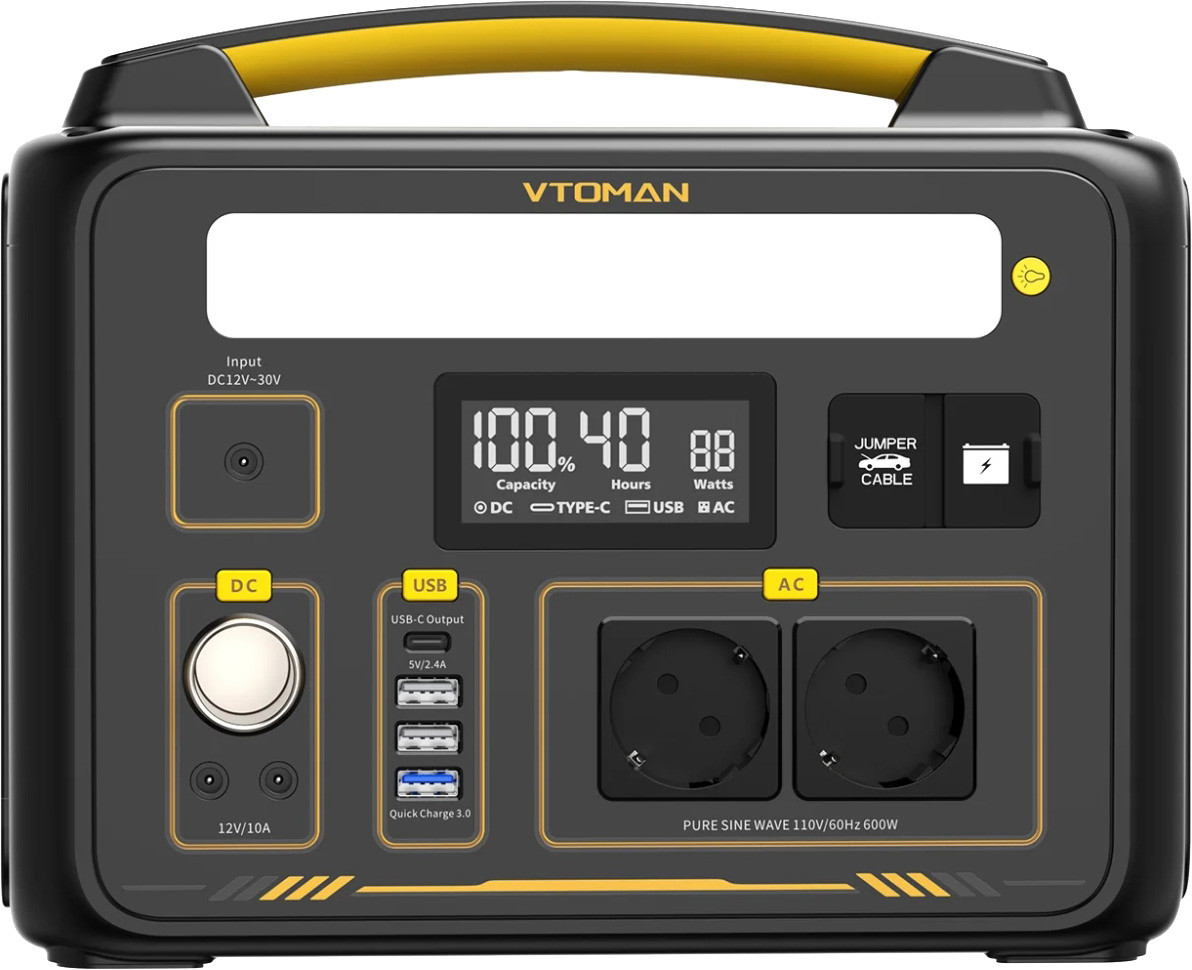 Зарядная станция Vtoman Jump 600X PB-20 / 600 Вт / 299 Вт⋅ч