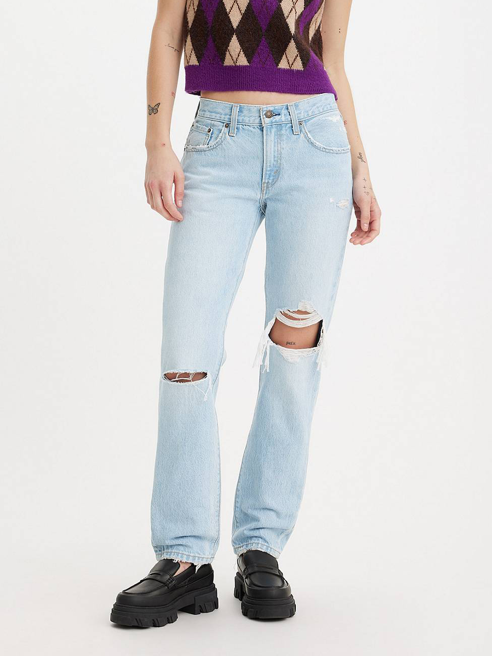 Акція на Джинси жіночі Levi's Middy Straight 12165284 W28L31 Блакитні від Rozetka